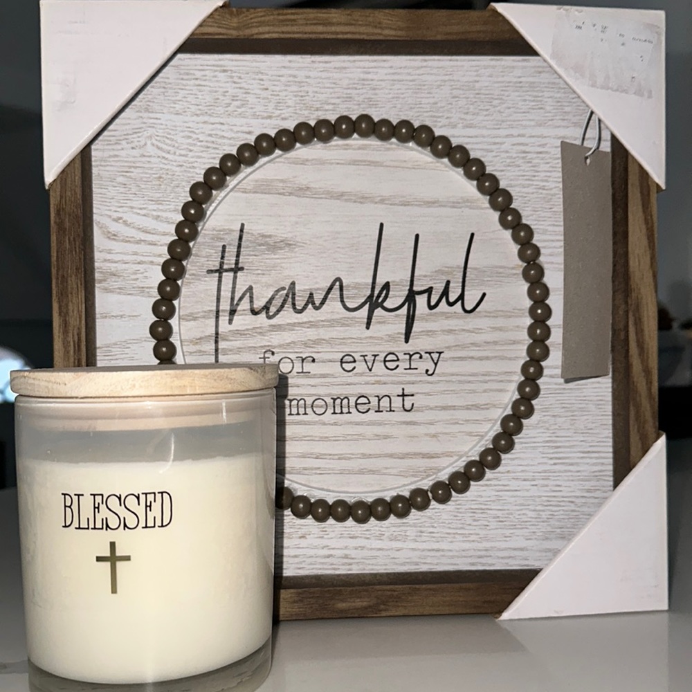 Wendy Bellisimo Wooden Frame 10x10 Brand New + W. Bellisimo Soy Wax Candle 10oz